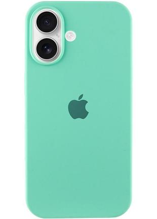 Чехол silicone case full protective (aa) для apple iphone 16 (6.1") бирюзовый / marine green 2