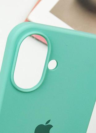 Чехол silicone case full protective (aa) для apple iphone 16 (6.1") бирюзовый / marine green 5