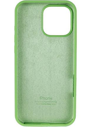Чохол silicone case full protective (aa) для apple iphone 15 pro (6.1") м'ятний / mint 3