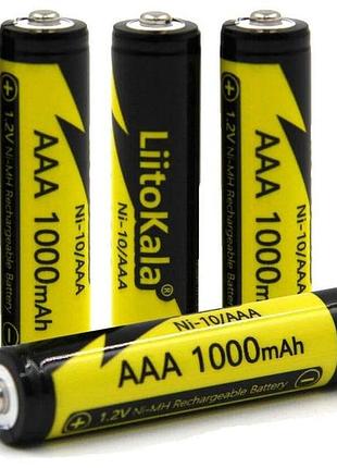 Аккумулятор ааа liitokala ni-10/ааа 1000 мач 1.2в