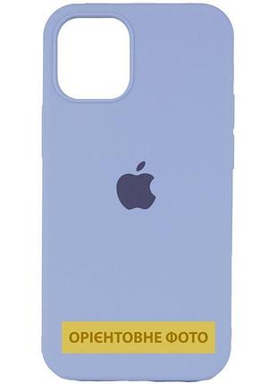 Чехол silicone case full protective (aa) для apple iphone 16 (6.1") голубой / lilac blue
