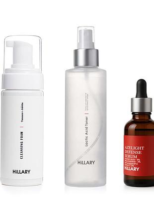 Комплекс для жирного типу шкіри з азелаїновою кислотою hillary skincare set for oily skin with azelaic acid
