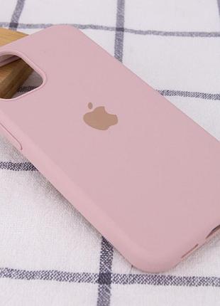 Чехол silicone case full protective (aa) для apple iphone 14 plus (6.7") розовый / pink sand