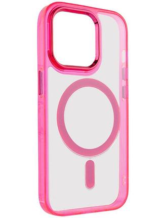 Чехол tpu iris with magsafe для apple iphone 13 pro (6.1") малиновый 2