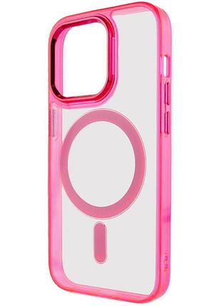 Чехол tpu iris with magsafe для apple iphone 13 pro (6.1") малиновый 3