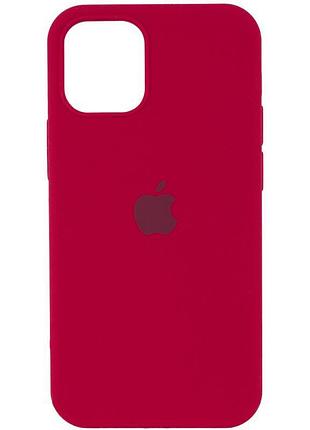 Чохол silicone case full protective (aa) для apple iphone 14 plus (6.7") червоний / rose red