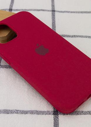 Чохол silicone case full protective (aa) для apple iphone 14 plus (6.7") червоний / rose red 2