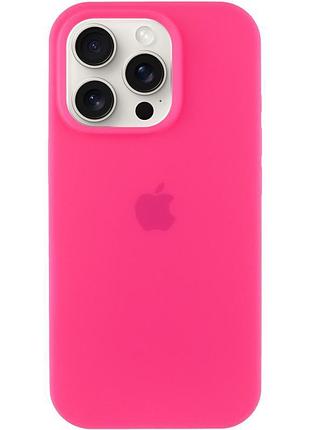 Чехол silicone case full protective (aa) для apple iphone 13 pro (6.1") розовый / barbie pink 2