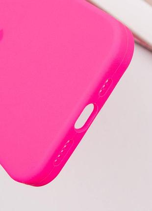 Чехол silicone case full protective (aa) для apple iphone 13 pro (6.1") розовый / barbie pink 5