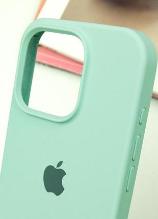Чехол silicone case full protective (aa) для apple iphone 16 pro (6.3") бирюзовый / turquoise 6