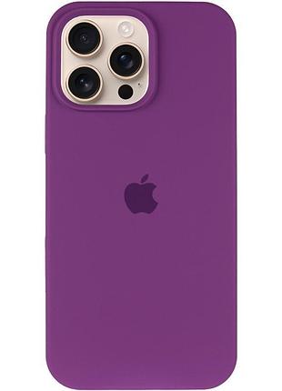 Чехол silicone case full protective (aa) для apple iphone 15 pro max (6.7") фиолетовый / grape 2