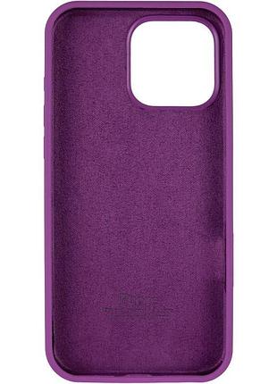 Чехол silicone case full protective (aa) для apple iphone 15 pro max (6.7") фиолетовый / grape 3
