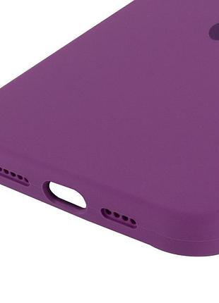 Чехол silicone case full protective (aa) для apple iphone 15 pro max (6.7") фиолетовый / grape 5
