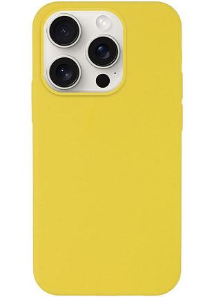 Чехол silicone case full protective (aa) no logo для apple iphone 13 pro (6.1") желтый / yellow 2