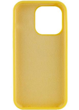 Чехол silicone case full protective (aa) no logo для apple iphone 13 pro (6.1") желтый / yellow 3