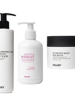 Набір для живлення шкіри тіла та дбайливого очищення hillary body nourishment & gentle cleansing set