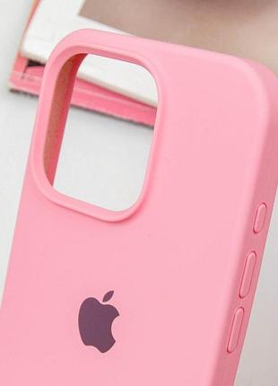 Чехол silicone case full protective (aa) для apple iphone 15 pro max (6.7") розовый / light pink 4