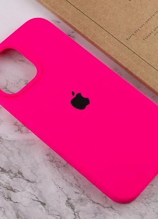 Чехол silicone case full protective (aa) для apple iphone 15 (6.1") розовый / barbie pink