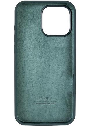 Чехол silicone case full protective (aa) для apple iphone 16 pro max (6.9") зеленый / forest green 3