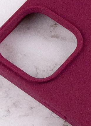 Чехол silicone case full protective (aa) для apple iphone 15 (6.1") бордовый / maroon 4