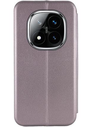 Шкіряний чохол-книжка classy для xiaomi redmi note 14 pro 4g сірий