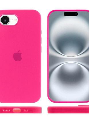 Чехол silicone case full protective (aa) для apple iphone 16e (6.1") розовый / barbie pink 2
