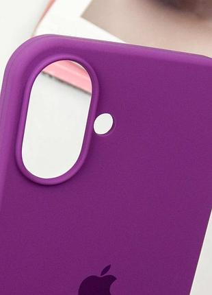 Чехол silicone case full protective (aa) для apple iphone 16 (6.1") фиолетовый / grape 5