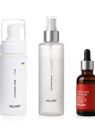 Комплекс для нормального типу шкіри з азелаїновою кислотою hillary skincare set for normal skin with azelaic acid