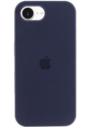 Чехол silicone case full protective (aa) для apple iphone 16e (6.1") темно-синий / midnight blue