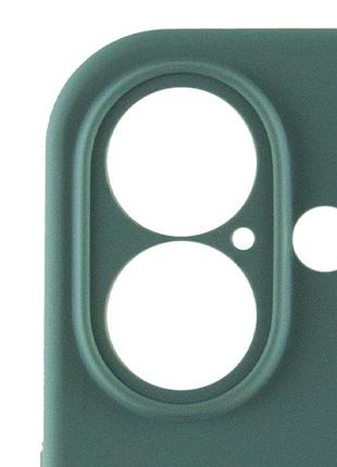Чехол silicone case full camera protective (aa) для apple iphone 16 (6.1") зеленый / pine green 5