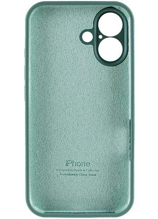 Чехол silicone case full camera protective (aa) для apple iphone 16 (6.1") зеленый / pine green 6