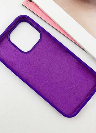 Чехол silicone case full protective (aa) для apple iphone 16 pro (6.3") фиолетовый / ultra violet 3