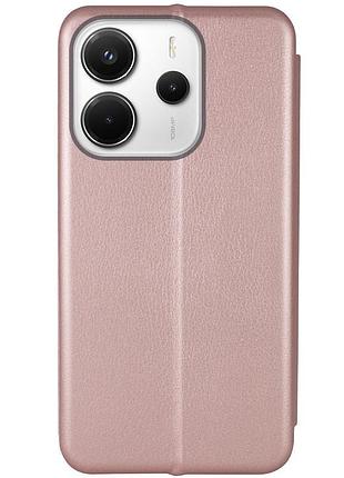 Шкіряний чохол-книжка classy для xiaomi redmi note 14 4g (int. version) rose gold