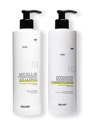 Шампунь + кондиционер hillary nori intensive nori bond building, 500 мл