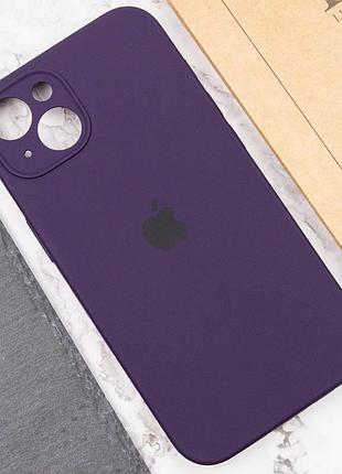 Чехол silicone case full camera protective (aa) для apple iphone 15 (6.1") фиолетовый / elderberry 5