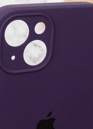 Чехол silicone case full camera protective (aa) для apple iphone 15 (6.1") фиолетовый / elderberry 6