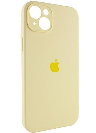 Чехол silicone case full camera protective (aa) для apple iphone 15 (6.1") желтый / mellow yellow 3
