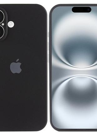 Чехол silicone case full camera protective (aa) для apple iphone 16 (6.1") черный / black 2