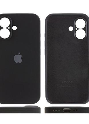 Чехол silicone case full camera protective (aa) для apple iphone 16 (6.1") черный / black 3