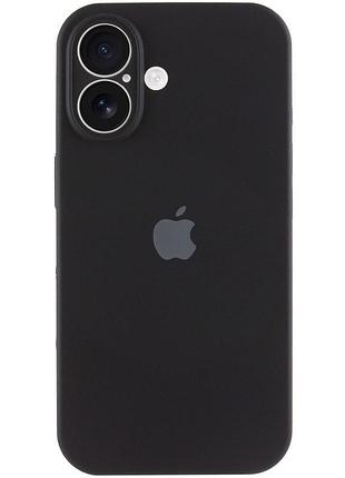 Чехол silicone case full camera protective (aa) для apple iphone 16 (6.1") черный / black 5
