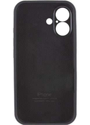 Чехол silicone case full camera protective (aa) для apple iphone 16 (6.1") черный / black 6