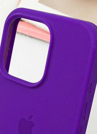 Чехол silicone case full protective (aa) для apple iphone 15 pro max (6.7") фиолетовый / ultra violet 4