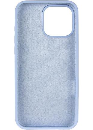 Чехол silicone case full protective (aa) для apple iphone 15 pro max (6.7") голубой / lilac blue 3