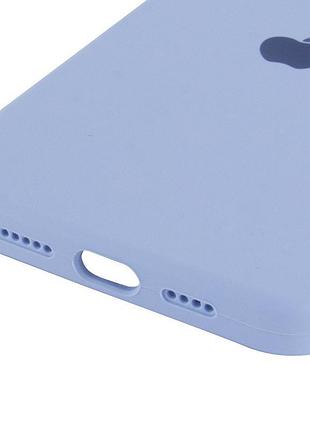 Чехол silicone case full protective (aa) для apple iphone 15 pro max (6.7") голубой / lilac blue 5
