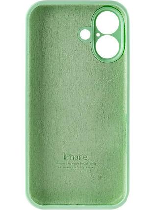 Чохол silicone case full camera protective (aa) для apple iphone 16 (6.1") зелений / pistachio 6