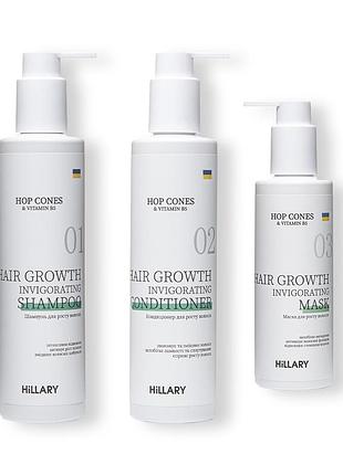 Комплекс для росту волосся hillary hop cones & b5 hair growth invigorating