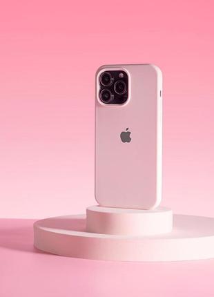 Чохол silicone case full protective (aa) для apple iphone 15 pro max (6.7") рожевий / chalk pink