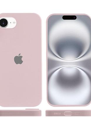 Чохол silicone case full protective (aa) для apple iphone 16e (6.1") рожевий / chalk pink 3