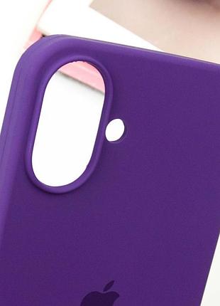 Чохол silicone case full protective (aa) для apple iphone 16 (6.1") фіолетовий / amethyst 5