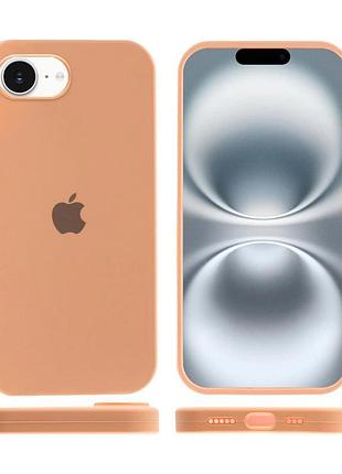Чехол silicone case full protective (aa) для apple iphone 16e (6.1") оранжевый / cantaloupe 3